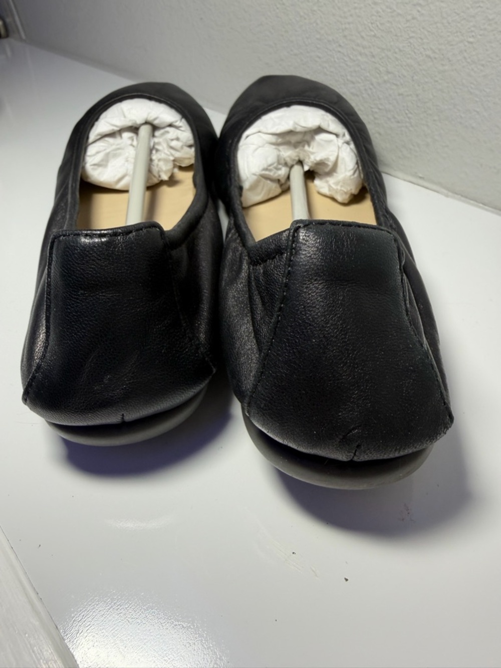 Storehouse Classic Black Leather Ballet Flats - Picture 7 of 11